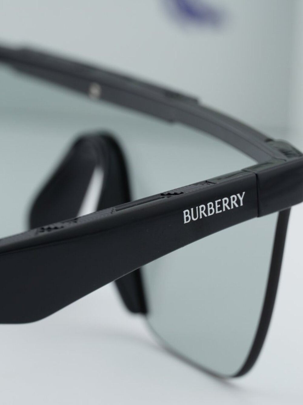 Burberry BE4480D 300169 Square Sunglasses - Black/Light Gray Tampo Silver - Picture 6 of 10